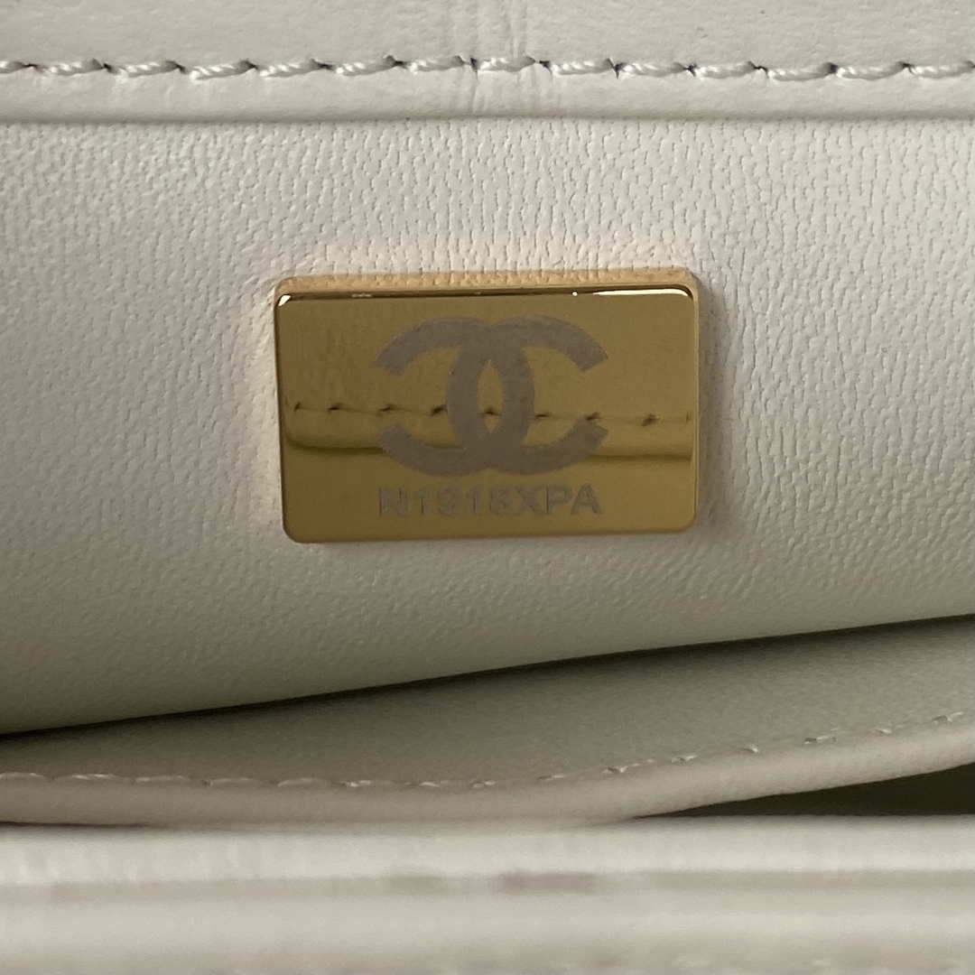 Chanel AS3498 Flap Bag Shearling Beige