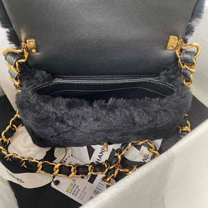 Chanel AS3498 Flap Bag Shearling Black - Default Title - View 7
