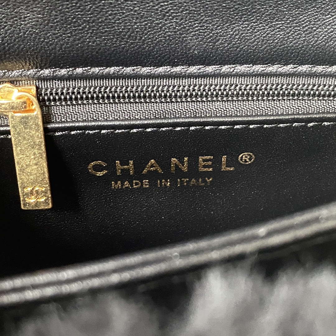 Chanel AS3498 Flap Bag Shearling Black - Default Title - View 8