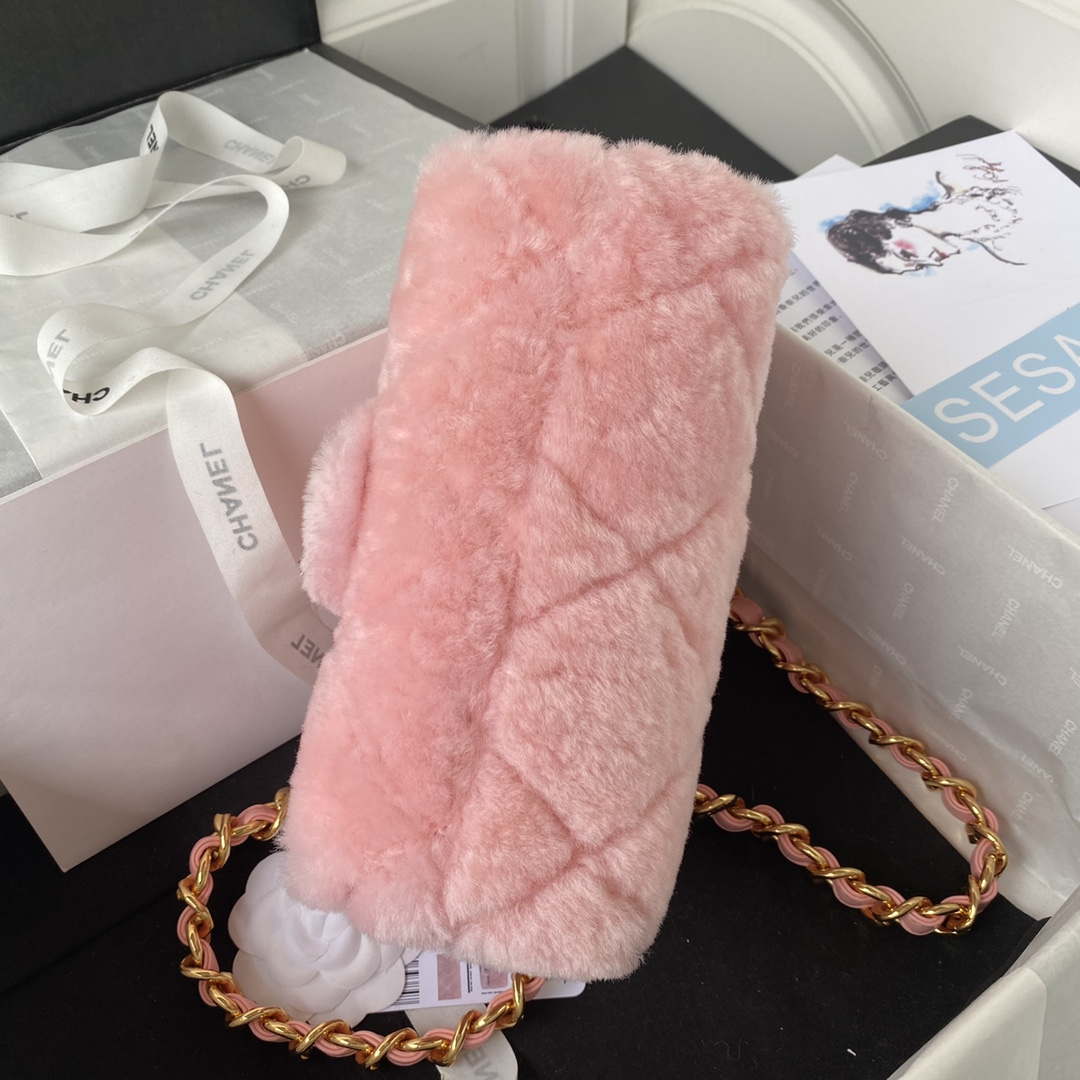 Chanel AS3498 Flap Bag Shearling Pink - Default Title - View 6