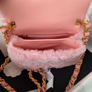 Chanel AS3498 Flap Bag Shearling Pink - Default Title - View 7