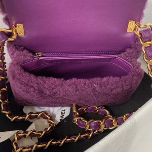 Chanel AS3498 Flap Bag Shearling Purple - Default Title - View 7