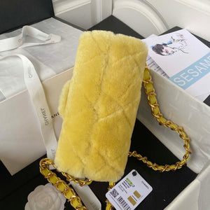 Chanel AS3498 Flap Bag Shearling Yellow - Default Title - View 6