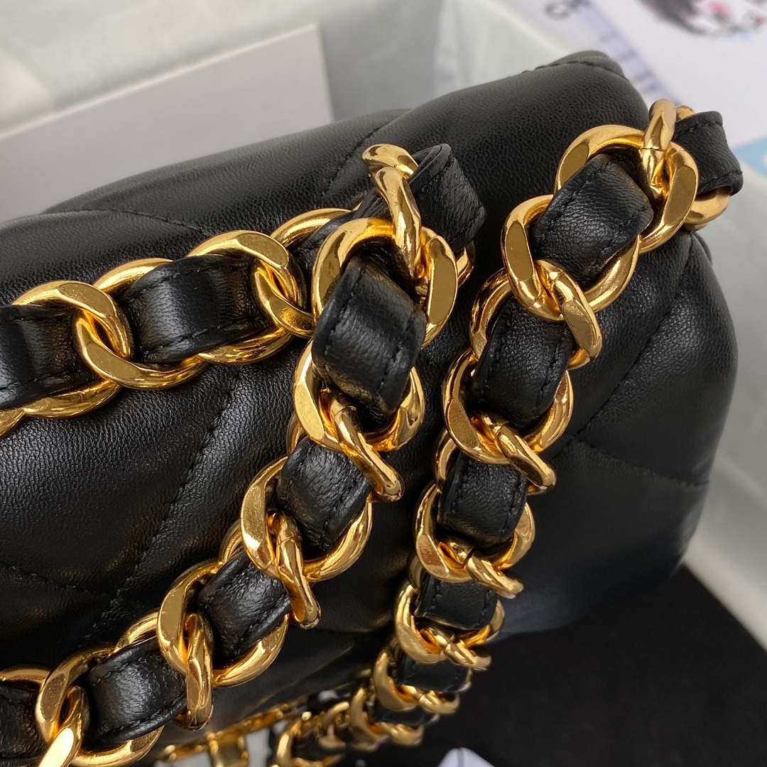 Chanel AS3499 Flap Bag Lambskin Black - Default Title - View 4