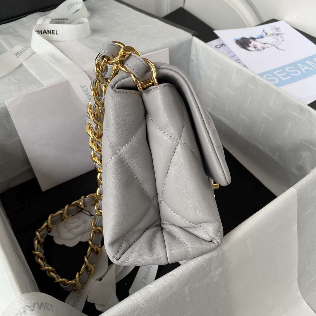 Chanel AS3499 Flap Bag Lambskin Gray - Default Title - View 5