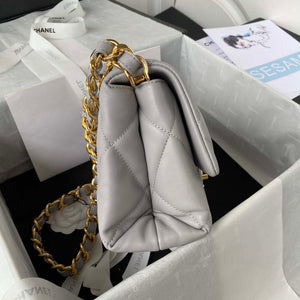 Chanel AS3499 Flap Bag Lambskin Gray - Default Title - View 5