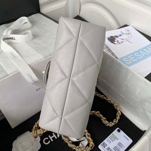 Chanel AS3499 Flap Bag Lambskin Gray - Default Title - View 6
