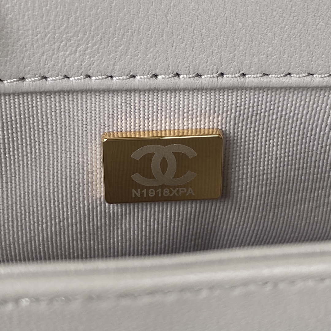 Chanel AS3499 Flap Bag Lambskin Gray