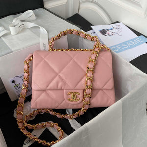 Chanel AS3499 Flap Bag Lambskin Pink - Default Title - View 1