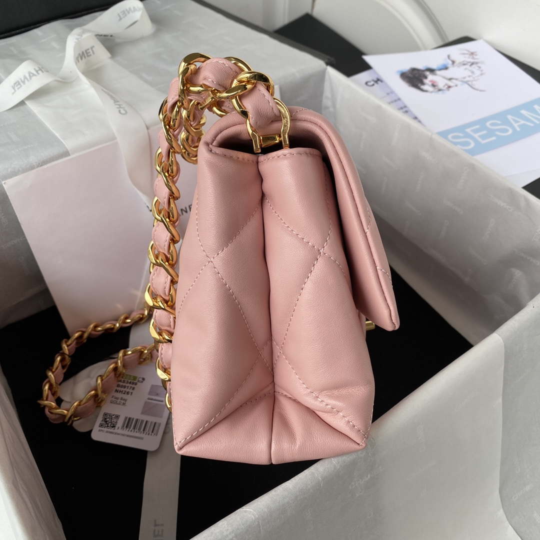 Chanel AS3499 Flap Bag Lambskin Pink - Default Title - View 5