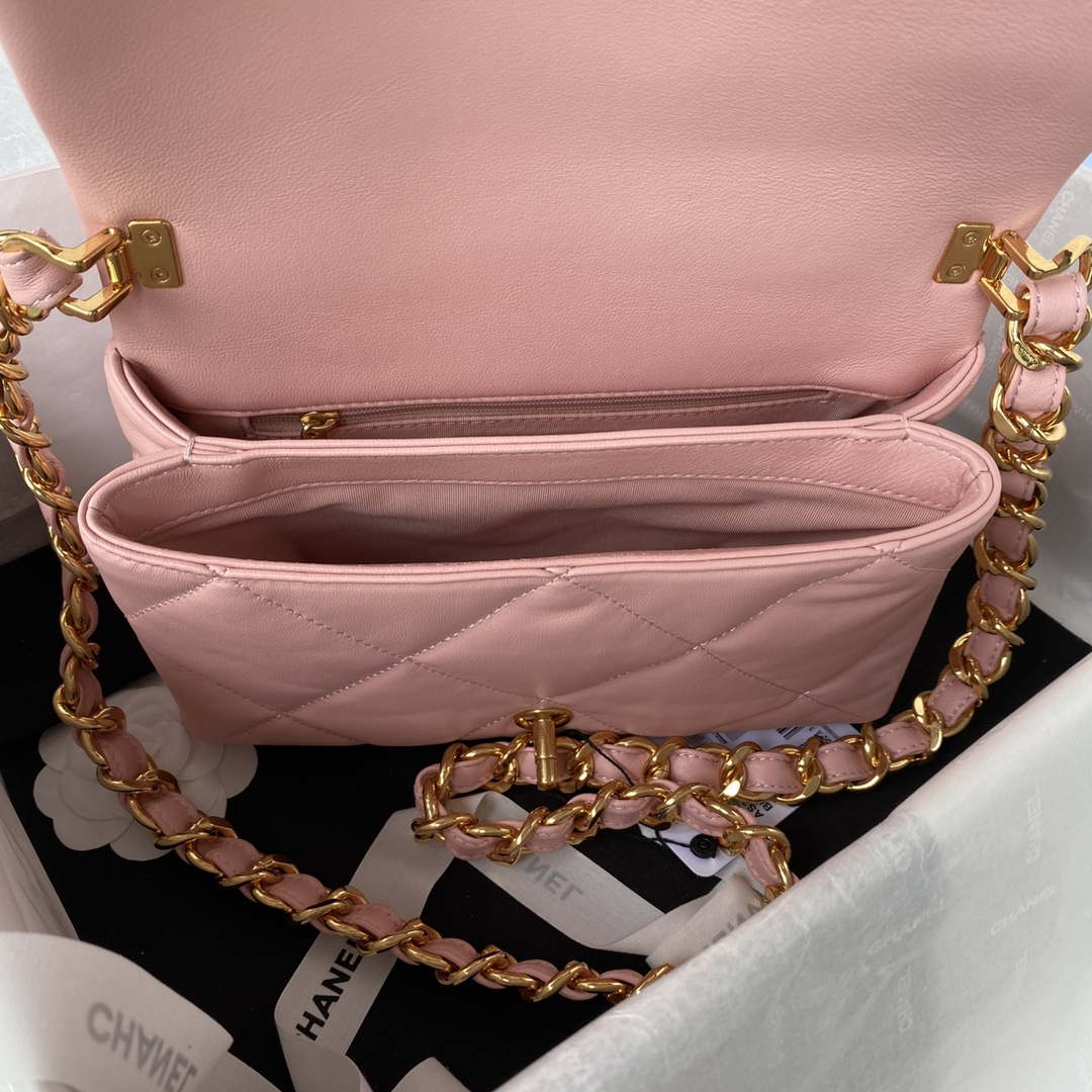 Chanel AS3499 Flap Bag Lambskin Pink - Default Title - View 7