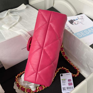 Chanel AS3499 Flap Bag Lambskin Rose Red - Default Title - View 6