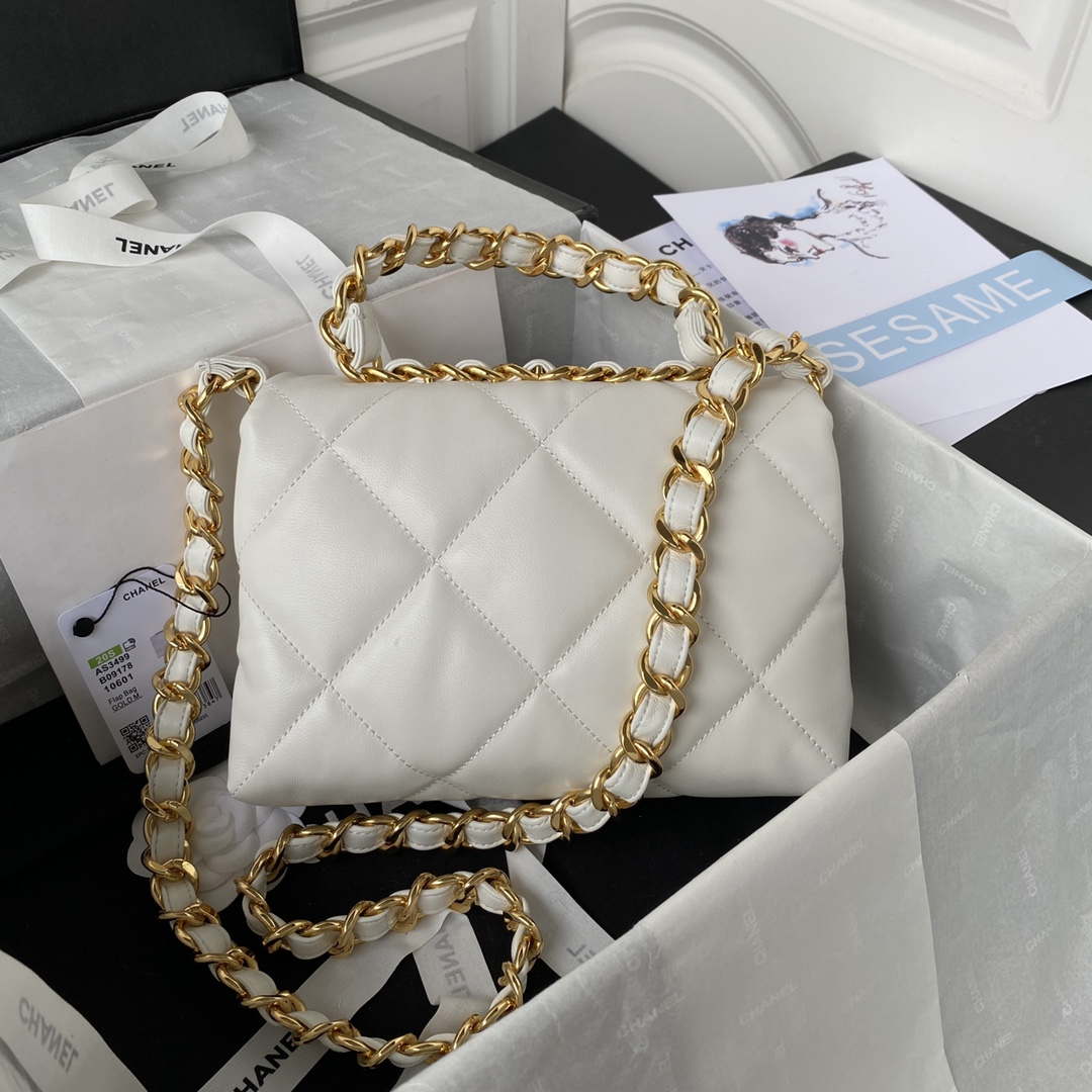 Chanel AS3499 Flap Bag Lambskin White - Default Title - View 2