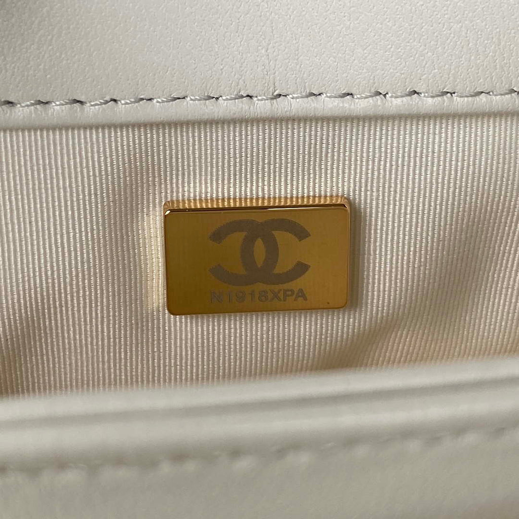 Chanel AS3499 Flap Bag Lambskin White