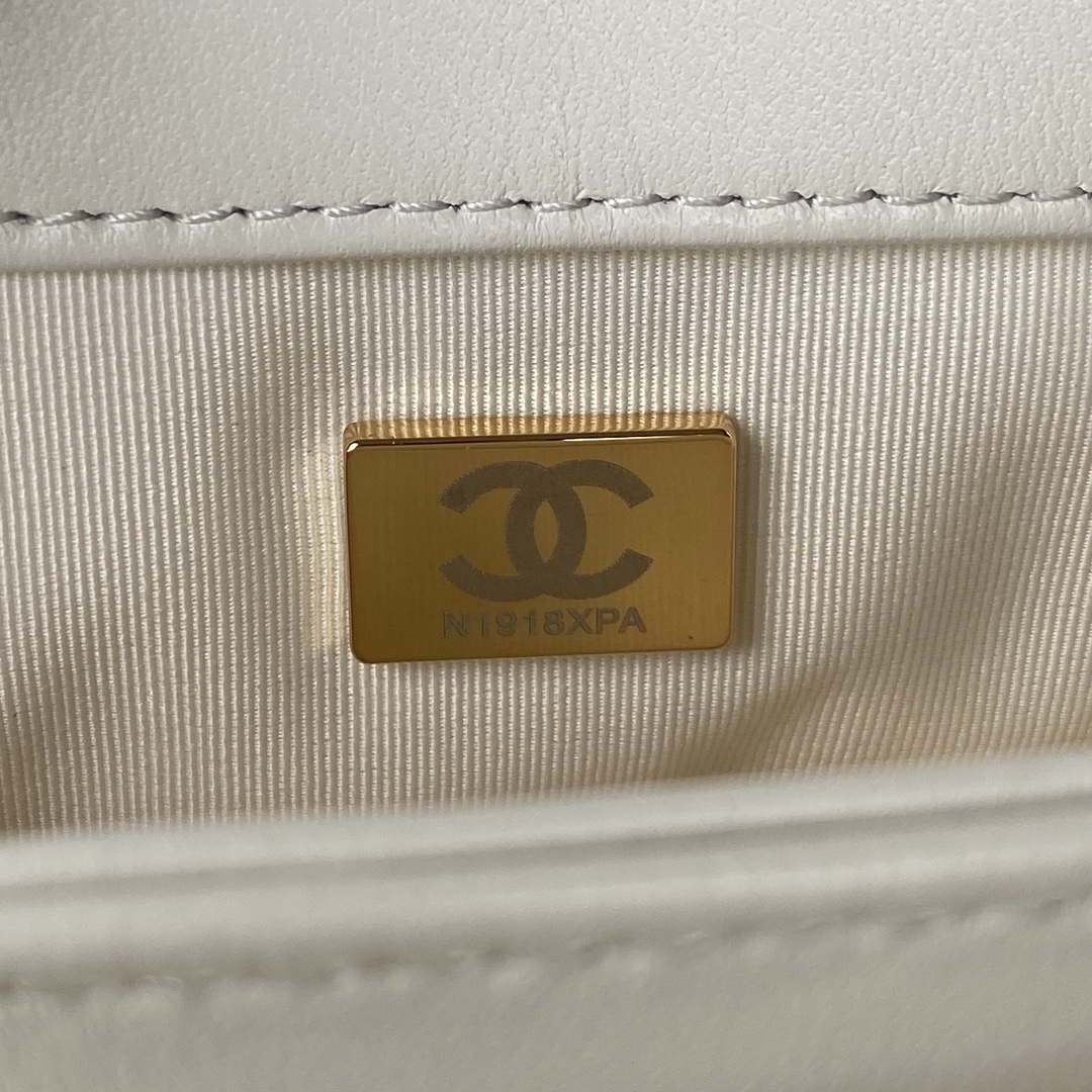 Chanel AS3499 Flap Bag Lambskin White - Default Title - View 9