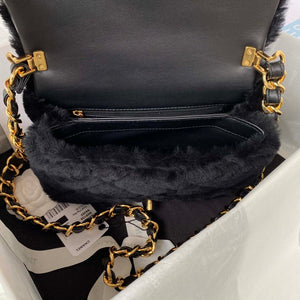 Chanel AS3499 Flap Bag Shearling Black - Default Title - View 9