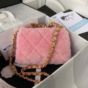 Chanel AS3499 Flap Bag Shearling Pink - Default Title - View 2