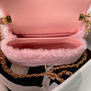 Chanel AS3499 Flap Bag Shearling Pink - Default Title - View 7