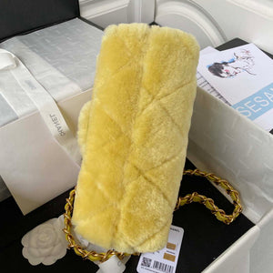 Chanel AS3499 Flap Bag Shearling Yellow - Default Title - View 6