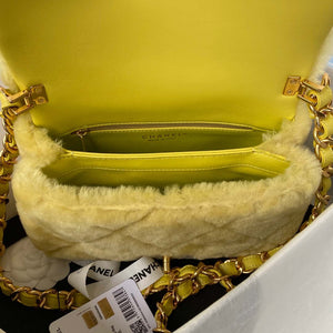 Chanel AS3499 Flap Bag Shearling Yellow - Default Title - View 7