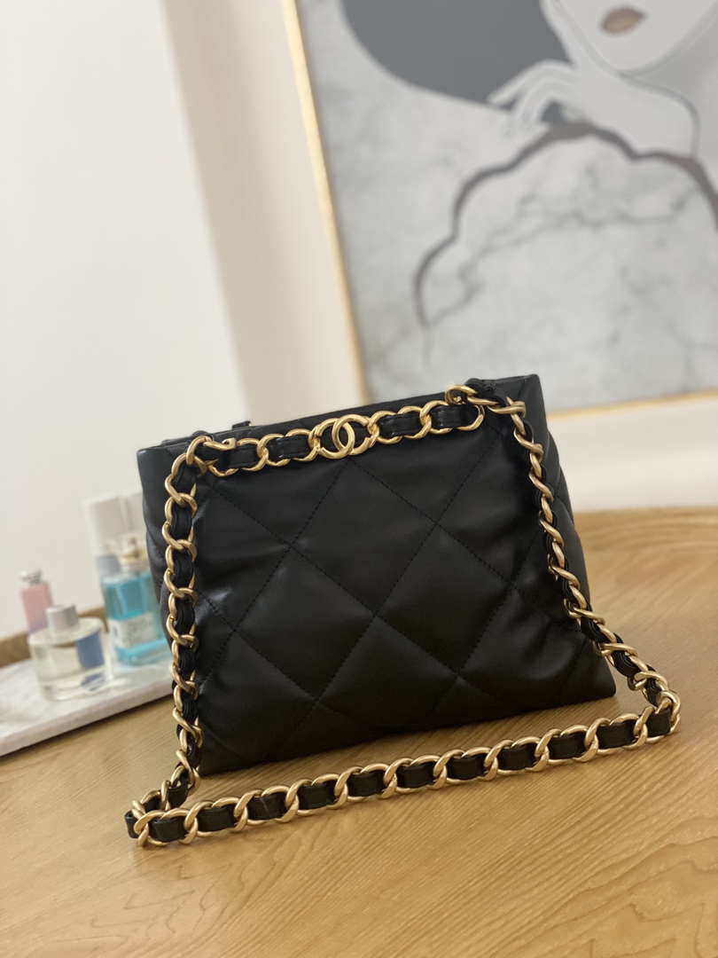 Chanel AS3502 Small TOTE Lambskin Black - Default Title - View 1