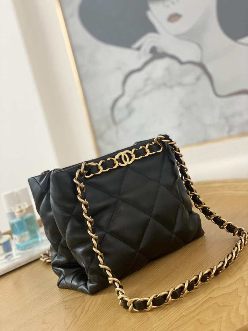 Chanel AS3502 Small TOTE Lambskin Black - Default Title - View 3