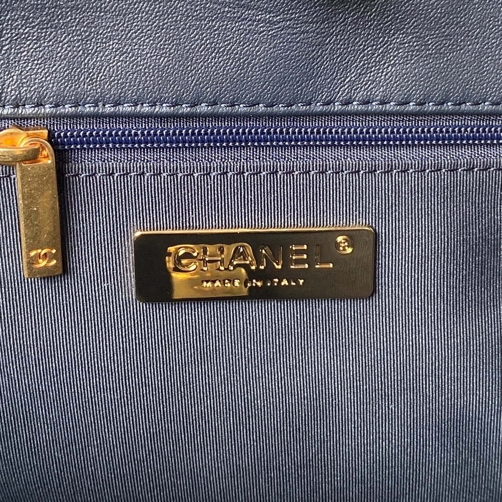 Chanel AS3519 CHANEL 23K Shopping Bag Denim Blue