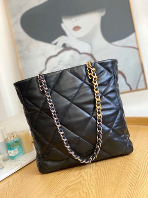 Chanel AS3519 CHANEL19 Shopping Bag Shiny Lambskin Black - Default Title - View 2
