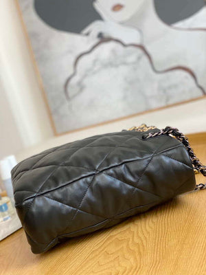 Chanel AS3519 CHANEL19 Shopping Bag Shiny Lambskin Black - Default Title - View 8