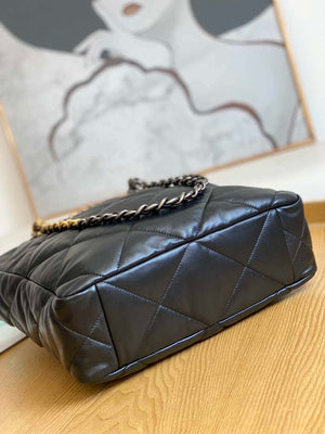 Chanel AS3519 CHANEL19 Shopping Bag Shiny Lambskin Black - Default Title - View 9