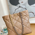 Chanel AS3519 CHANEL19 Shopping Bag Shiny Lambskin Light Brown - Default Title - View 1