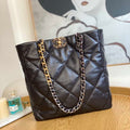 Chanel AS3519 CHANEL19 Shopping Bag Shiny Lambskin Dark Brown - Default Title - View 1