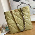 Chanel AS3519 CHANEL19 Shopping Bag Shiny Lambskin Light Yellow - Default Title - View 1