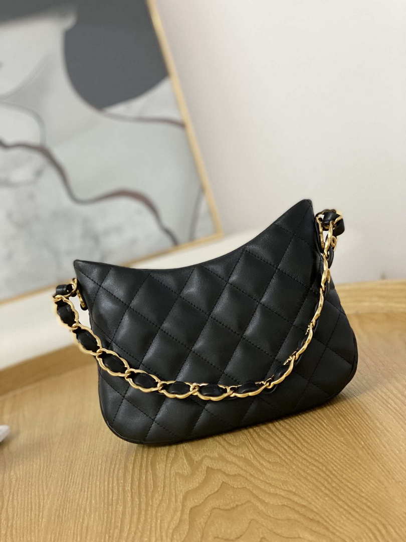 Chanel AS3562 Hobo Handbag Lambskin Black - Default Title - View 2