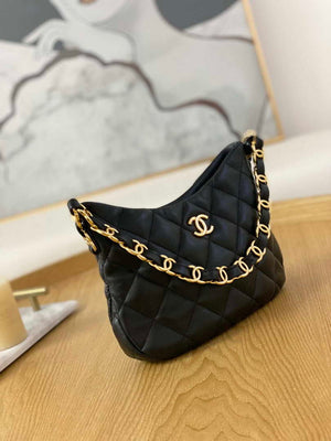 Chanel AS3562 Hobo Handbag Lambskin Black - Default Title - View 3