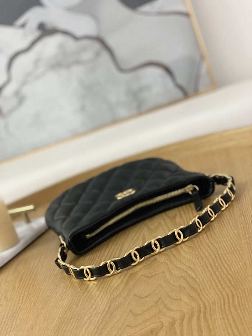 Chanel AS3562 Hobo Handbag Lambskin Black - Default Title - View 6