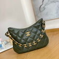 Chanel AS3562 Hobo Handbag Lambskin Dark Green - Default Title - View 1