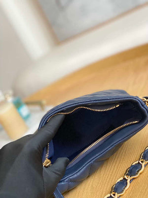 Chanel AS3562 Hobo Handbag Lambskin Navy blue - Default Title - View 8