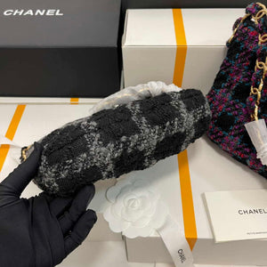 Chanel AS3562 Hobo Handbag Wool Tweed Black - Default Title - View 8