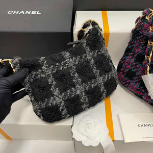 Chanel AS3562 Hobo Handbag Wool Tweed Black - Default Title - View 9