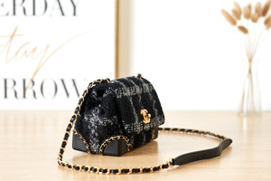 Chanel AS3572 Small Flap Bag Wool Tweed Black - Default Title - View 5