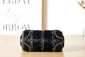 Chanel AS3572 Small Flap Bag Wool Tweed Black - Default Title - View 3