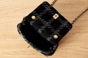 Chanel AS3572 Small Flap Bag Wool Tweed Black - Default Title - View 6
