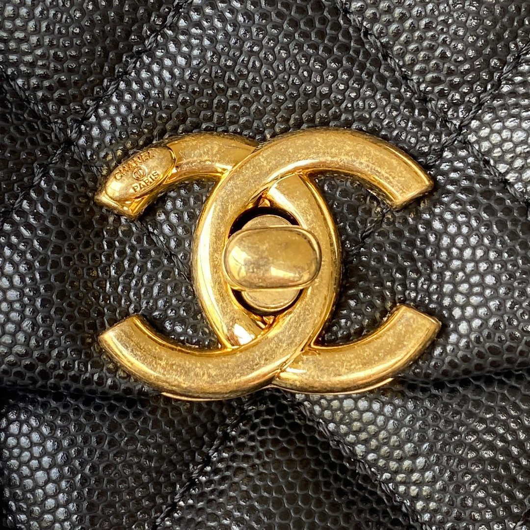 Chanel AS3580 Small Flap Bag Lambskin Lambskin & Gold-Tone Metal Black - Default Title - View 3