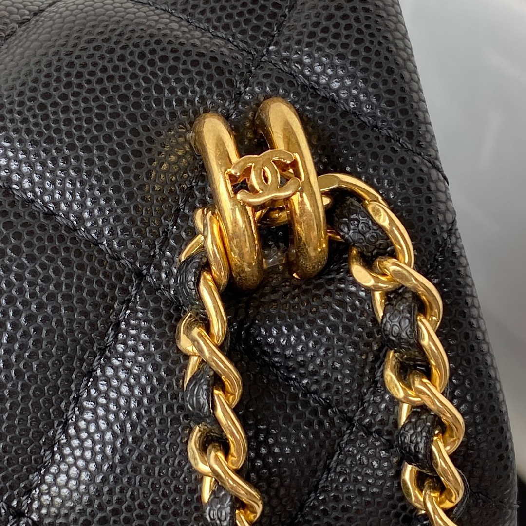 Chanel AS3580 Small Flap Bag Lambskin Lambskin & Gold-Tone Metal Black - Default Title - View 4
