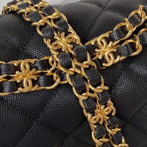 Chanel AS3580 Small Flap Bag Lambskin Lambskin & Gold-Tone Metal Black - Default Title - View 5