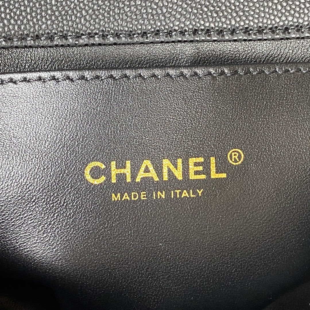 Chanel AS3580 Small Flap Bag Lambskin Lambskin & Gold-Tone Metal Black - Default Title - View 8