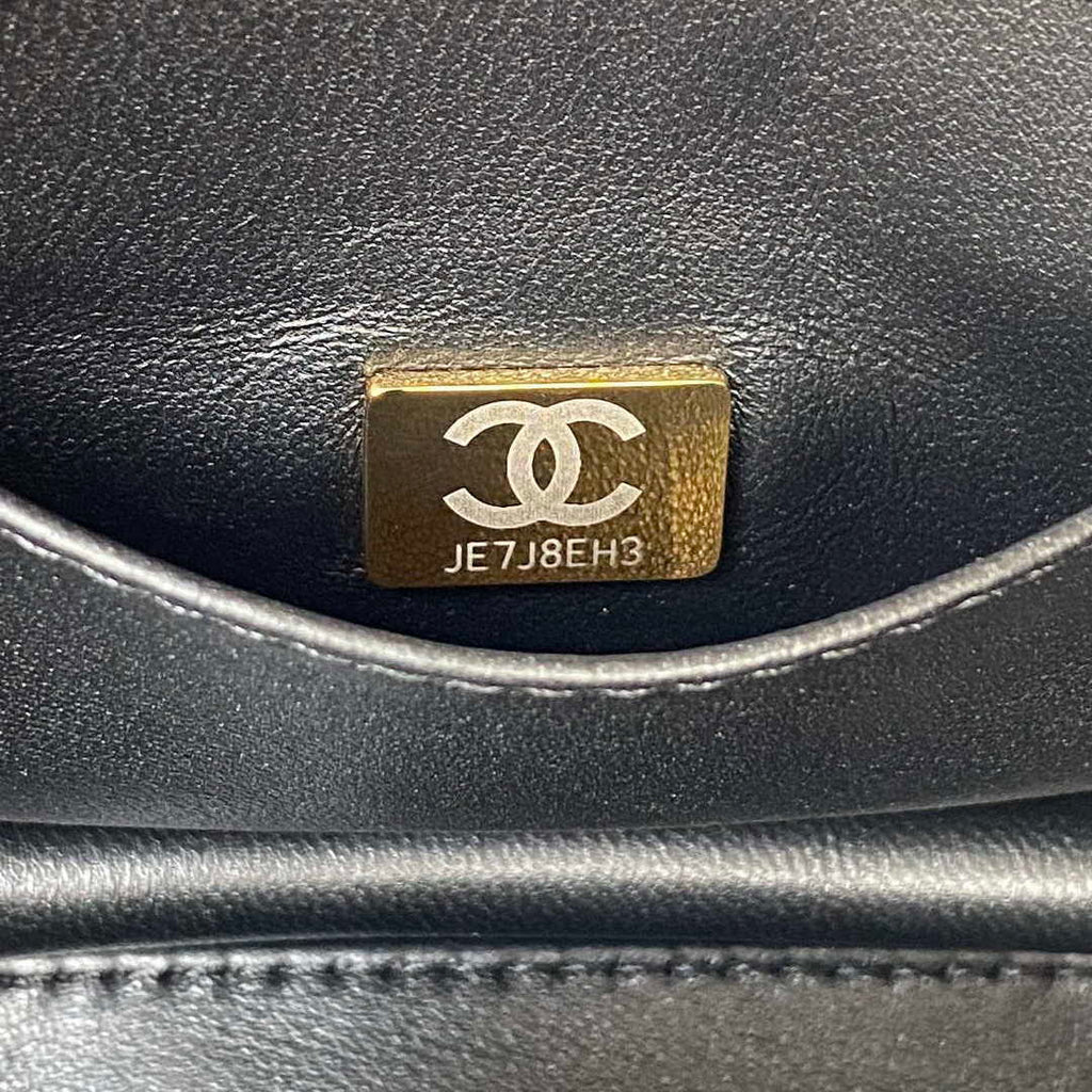 Chanel AS3580 Small Flap Bag Lambskin Lambskin & Gold-Tone Metal Black