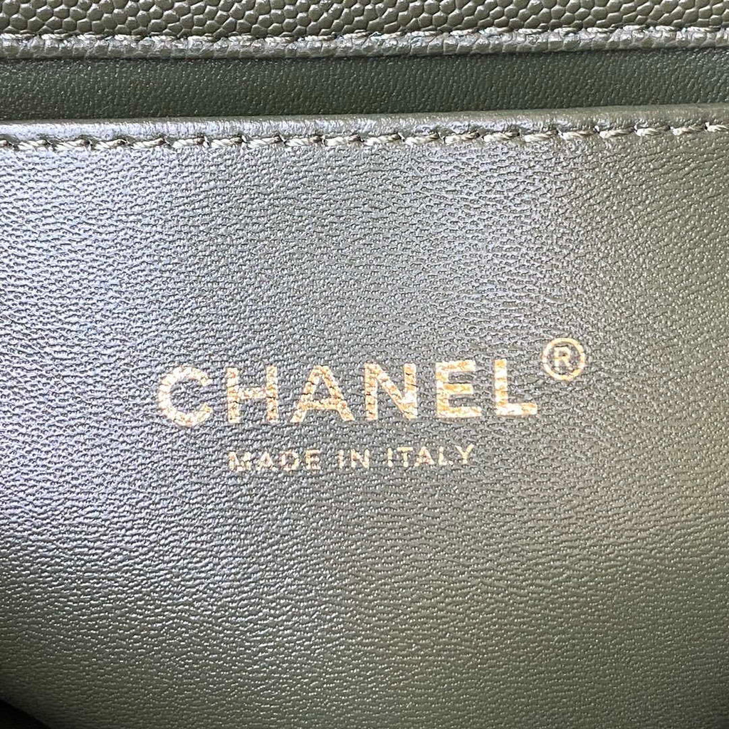 Chanel AS3580 Small Flap Bag Lambskin Lambskin & Gold-Tone Metal Green