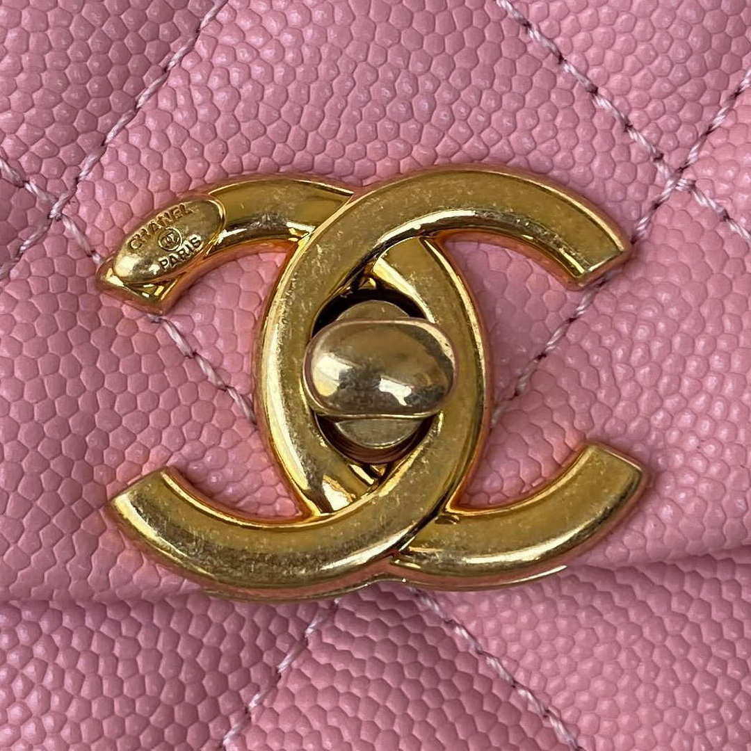 Chanel AS3580 Small Flap Bag Lambskin Lambskin & Gold-Tone Metal Pink - Default Title - View 3